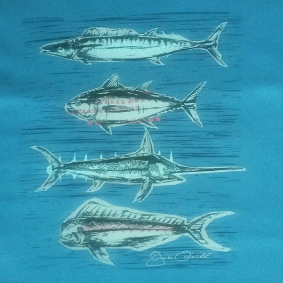 Jack O'Neill T-Shirt Fish Graphic - Picture 2 of 2